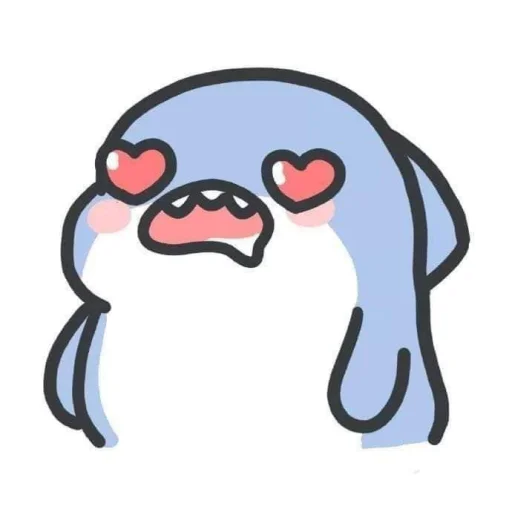 Эмодзи cute shark
