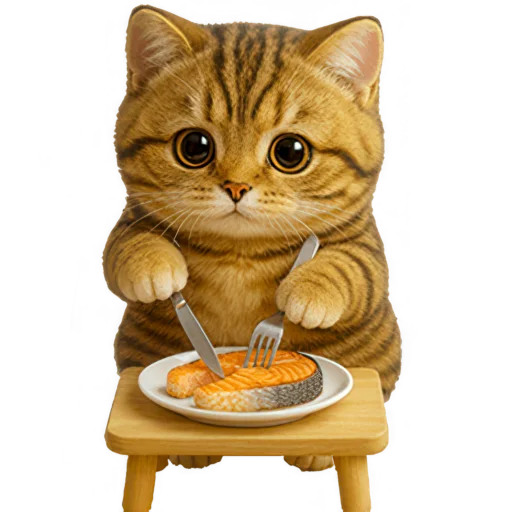 Эмодзи Пухленький котенок