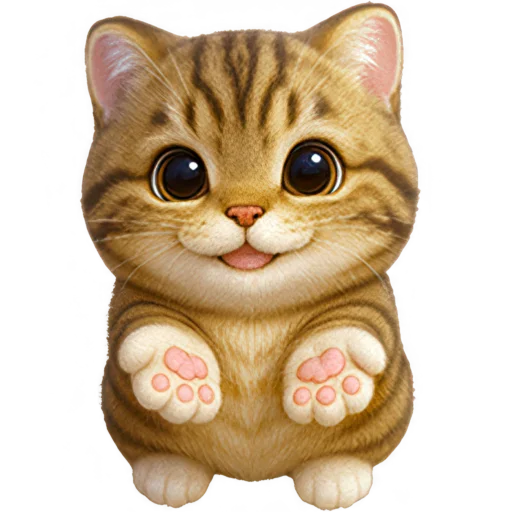 Эмодзи Пухленький котенок