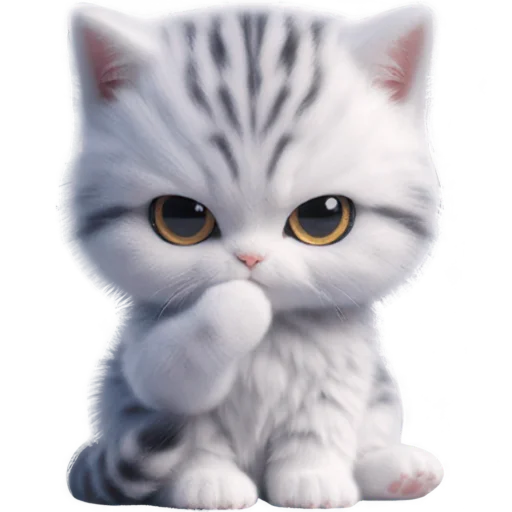 Эмодзи Полосатый котик