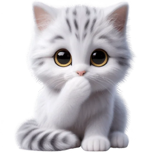 Эмодзи Полосатый котик