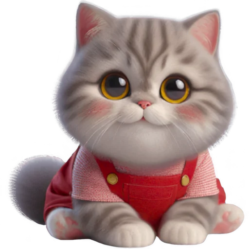 Эмодзи Кот в комбинезоне