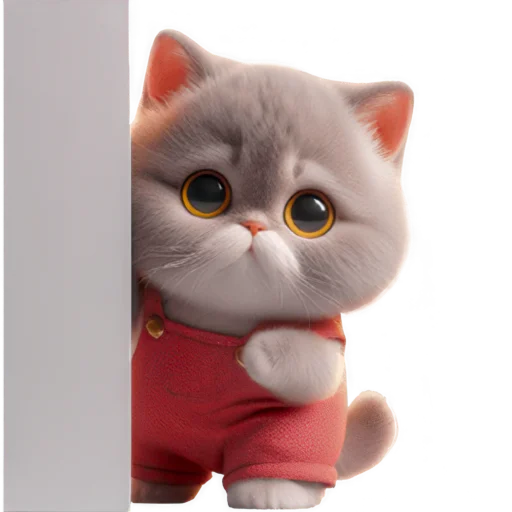 Эмодзи Кот в комбинезоне