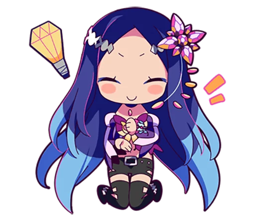 Эмодзи Cutie Chibi Aoki Lapis & Merli