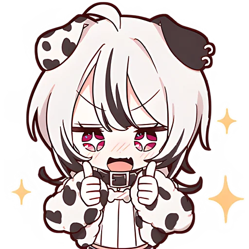 Эмодзи Далматинская тян | Dalmatian chan