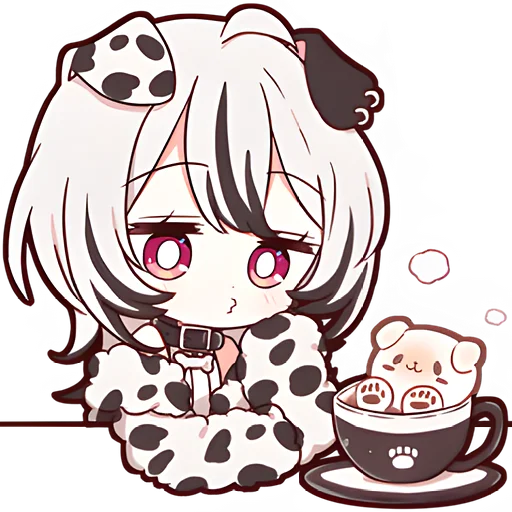 Эмодзи Далматинская тян | Dalmatian chan
