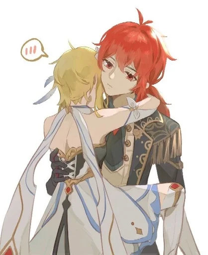 Эмодзи Diluc and Lumin