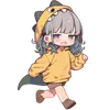 Эмодзи Девочка динозавр