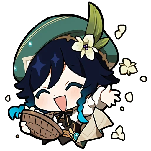 Эмодзи Genshin impact stickers chat