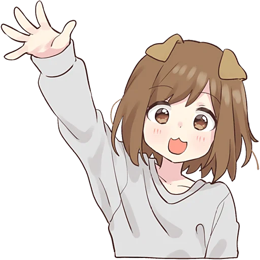 Эмодзи Собачка тян