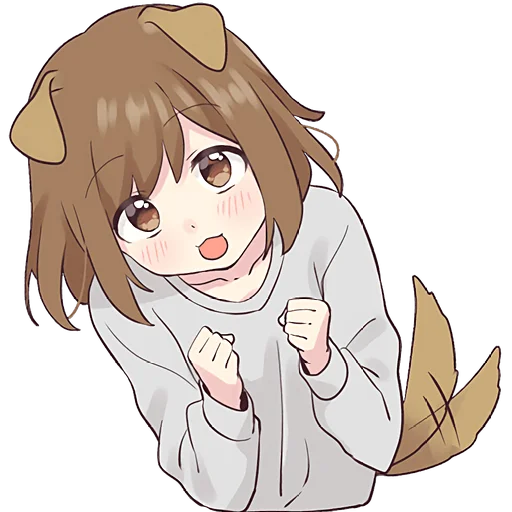 Эмодзи Собачка тян