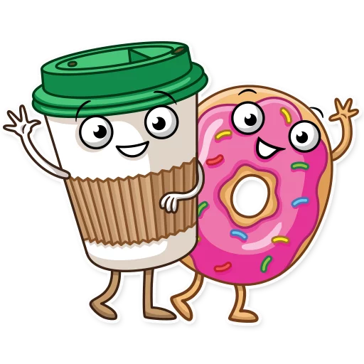 Эмодзи Donut and Coffee