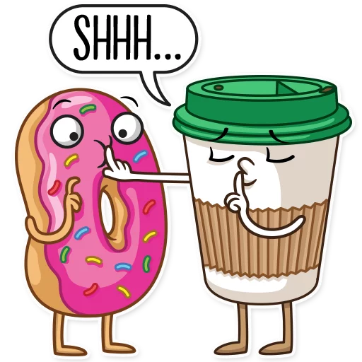 Эмодзи Donut and Coffee
