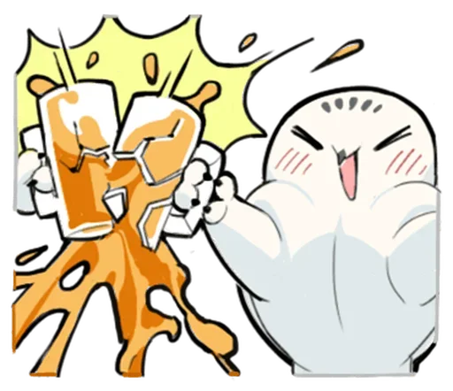 Эмодзи Energetic Snowy Owls