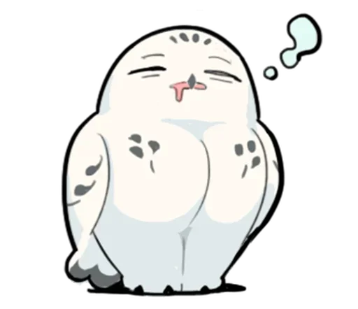 Эмодзи Energetic Snowy Owls