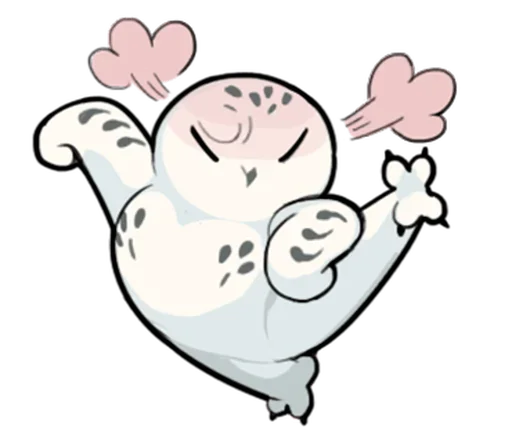 Эмодзи Energetic Snowy Owls