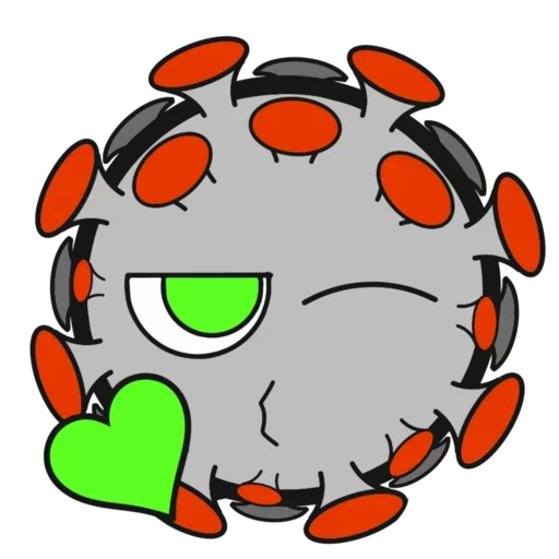 Эмодзи Злая Коронавирусная бактерия