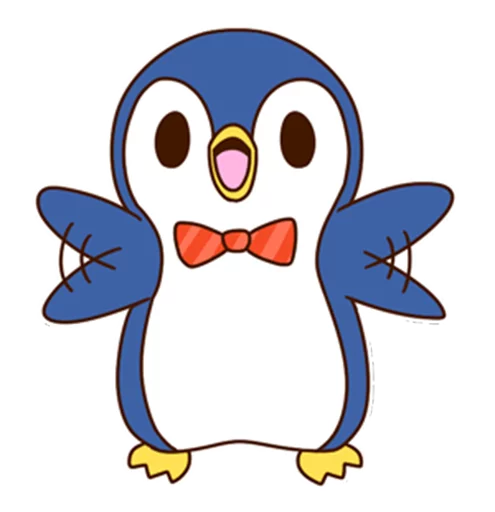 Эмодзи Fashionable penguin