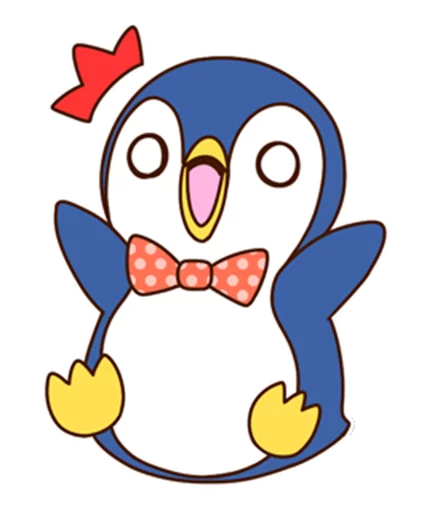 Эмодзи Fashionable penguin