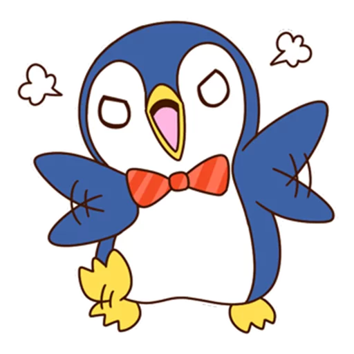 Эмодзи Fashionable penguin