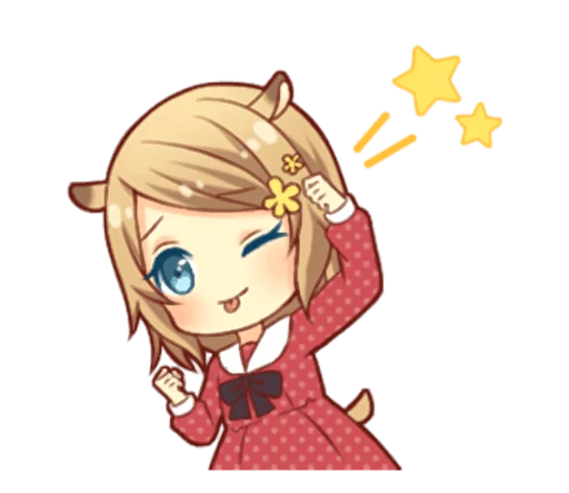 Эмодзи Fluffy Hamster Girl