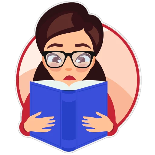 Эмодзи Girls Loves Books