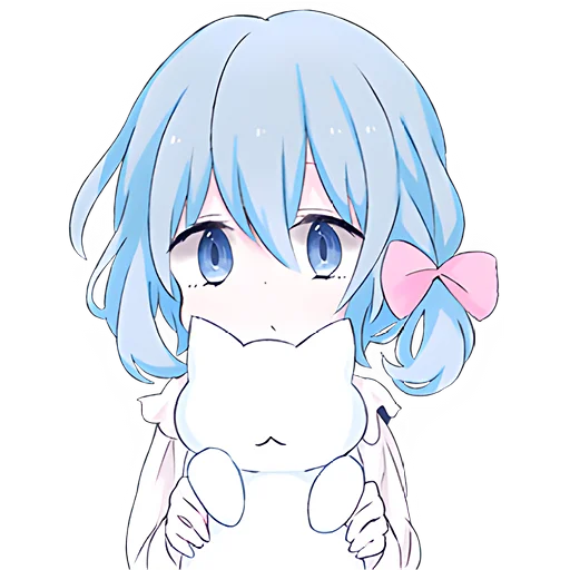 Эмодзи Голубая девочка
