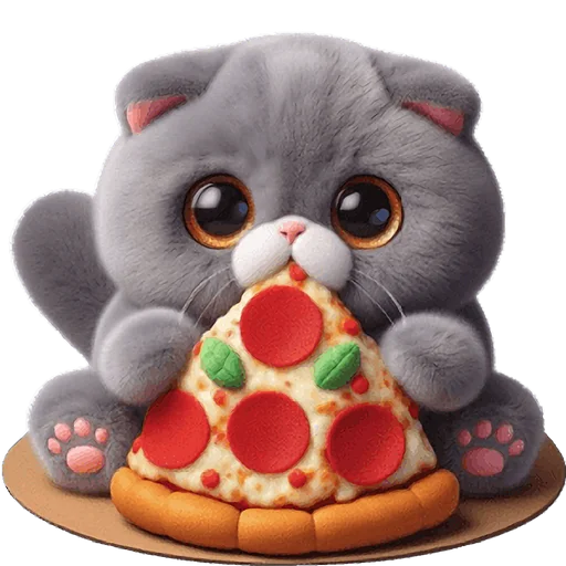 Эмодзи Серый котик