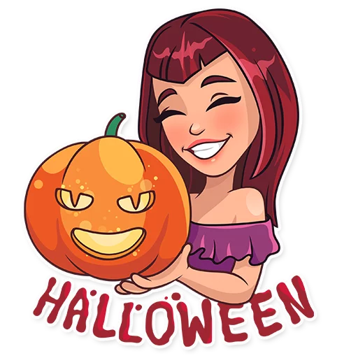 Эмодзи Halloween Girl