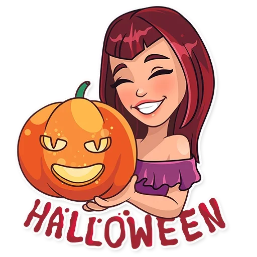 Эмодзи Halloween Girl