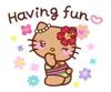 Эмодзи Gyaru Hello Kitty