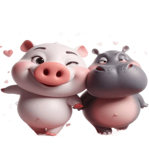Эмодзи Бегемотик и Хрю