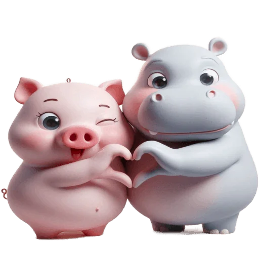 Эмодзи Бегемотик и Хрю