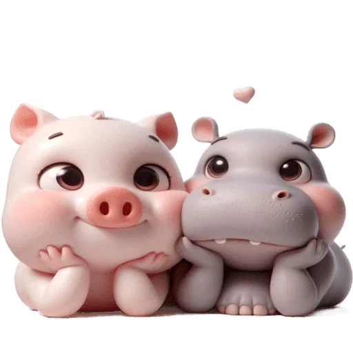 Эмодзи Бегемотик и Хрю