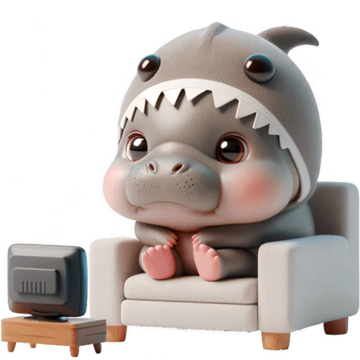 Эмодзи Бегемотик Акула