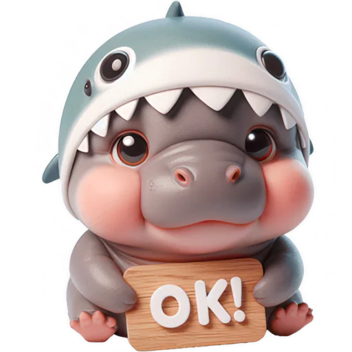 Эмодзи Бегемотик Акула