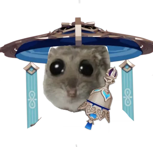 Эмодзи sad hamster