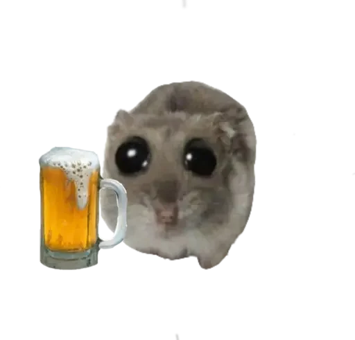 Эмодзи sad hamster