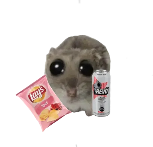 Эмодзи sad hamster