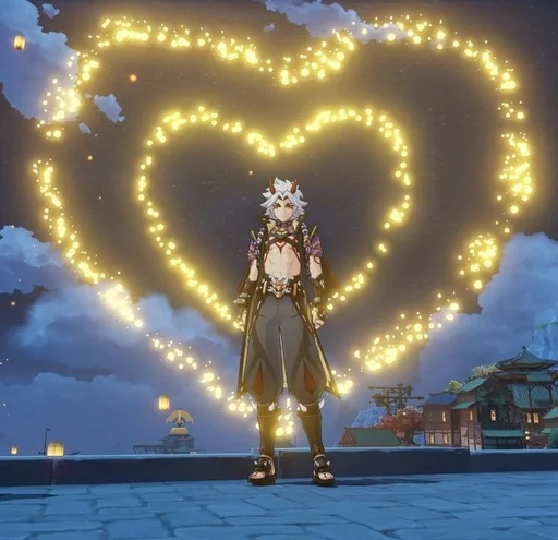 Эмодзи Сердечки геншин