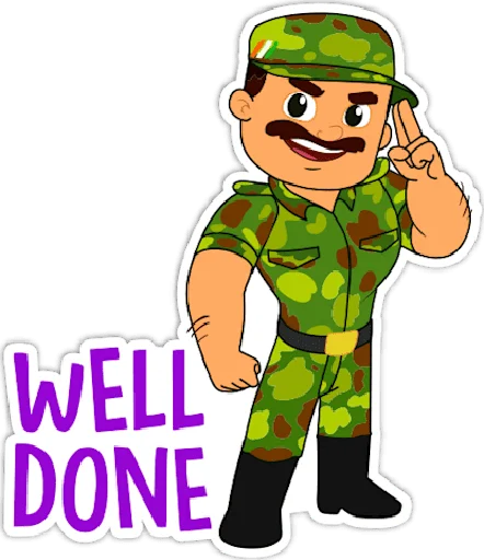 Эмодзи Indian Army (#Indian) •