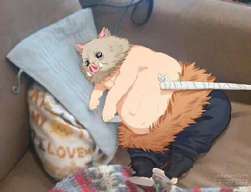 Эмодзи Inosuke meme
