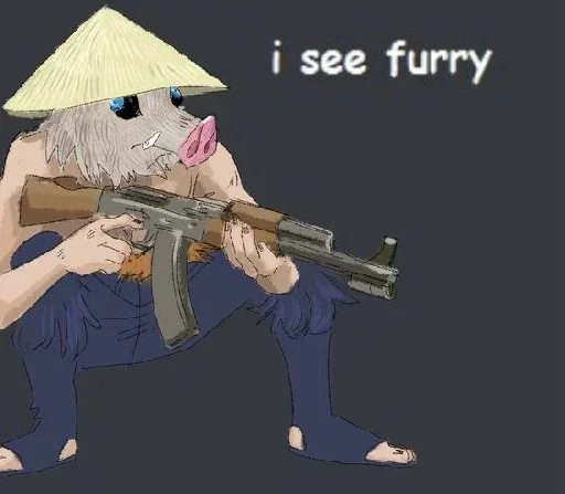 Эмодзи Inosuke meme