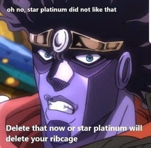 Эмодзи Literally just jotaro