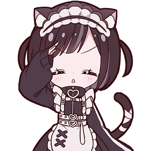 Эмодзи Куронеко тян