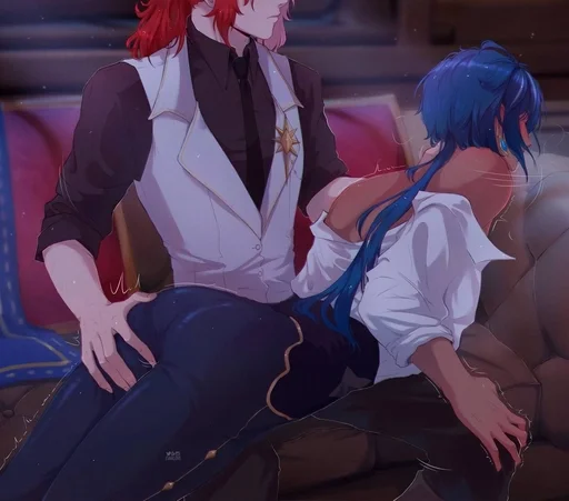 Эмодзи Kaeya and Diluc