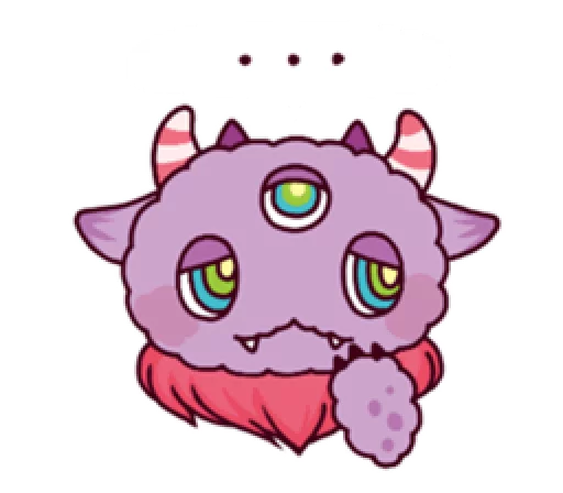 Эмодзи Kaiju Nemuke Sticker-English ver.