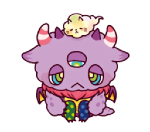 Эмодзи Kaiju Nemuke Sticker-English ver.