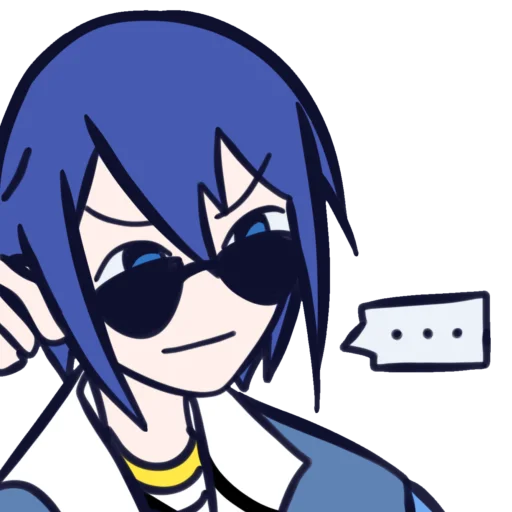 Эмодзи синий ушлепок | Kaito