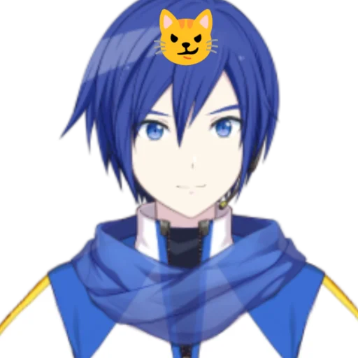 Эмодзи синий ушлепок | Kaito